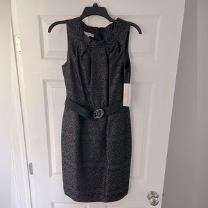 NWT Sz 8 Evan Picone belted sheath dress